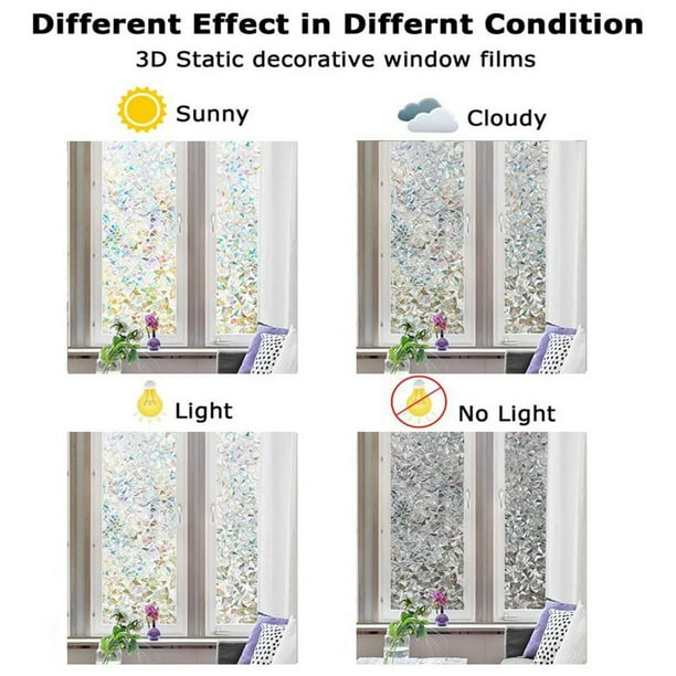 Film De Confidentialité Pour Fenêtre Arc-en-ciel, 30-75CM