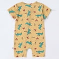 thumbnail image 4 of Lovzfmll Bamboo Viscose Short Sleeve Jumpsuit for Toddlers, Printed Snap Crotch Romper with Cropped Leg for Little Boys & Girls, Summer Outfits for 6-12 Months, 4 of 8