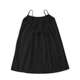 thumbnail image 5 of ZXLBBD Girls Dresses Backless Solid Color Spaghtti Straps Nightdress with Pockets Cozy Soft Outfit for Kids Princess Holiday Party Dress, 5 of 6