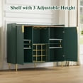 thumbnail image 6 of HLR 47.2" Coffee Wine Bar Cabinet with 2 Door, Modern Buffet Sideboard Table for Dining Room, Green, 6 of 8