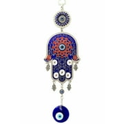 Turkish Blue Evil Eye Hamsa Hand Wall Hanging Amulet Blessing Protection Gift CL1