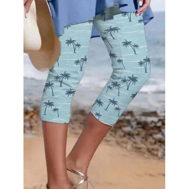 Pantalones de yoga de playa de la serie Seaside, holgados y cómodos, con estampado 3D de borde y verano