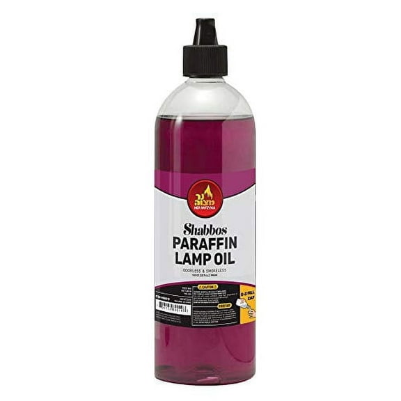 Ner Mitzvah Liquid Paraffin Lamp Oil - Odorless Clean Burn, Smokeless Tiki Torch Fuel, Purple, 1 Quart (32 Ounce), 1-Pack