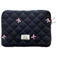 thumbnail image 1 of Estuche de transporte para ordenador portátil de 11/13/15 pulgadas funda acolchada a prueba de golpes para tableta estampado de lazo de celosía de diamante para protección de tableta iPad, 1 of 5