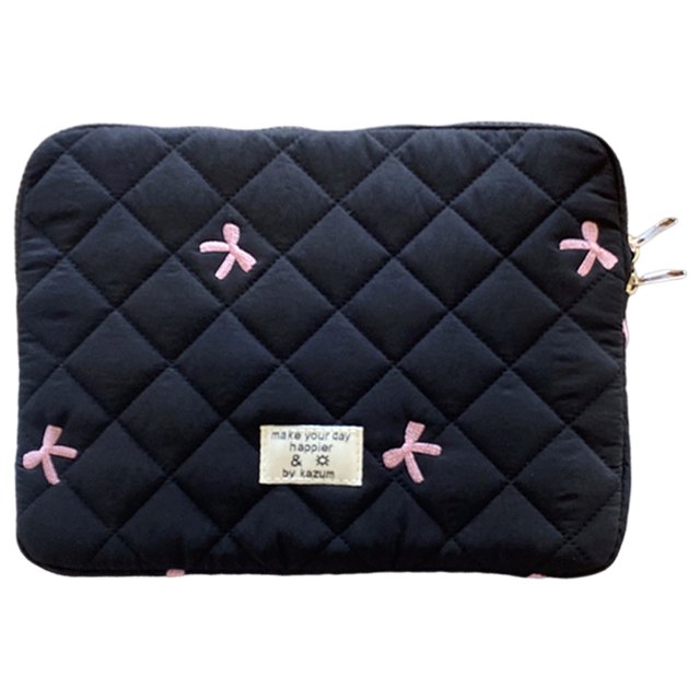 Estuche de transporte para ordenador portátil de 11/13/15 pulgadas funda acolchada a prueba de golpes para tableta estampado de lazo de celosía de diamante para protección de tableta iPad