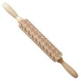 thumbnail image 2 of Christmas Embossing Rolling Pin Baking Biscuit Fondant Roller Cookies Biscuit Fondant Cake Dough Engraved Roller, 2 of 7