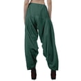 thumbnail image 3 of Moomaya Schiffli Detain Solid Punjabi Salwar Relaxed Drawstring Waist Cotton Yoga Pants For Women, 3 of 4
