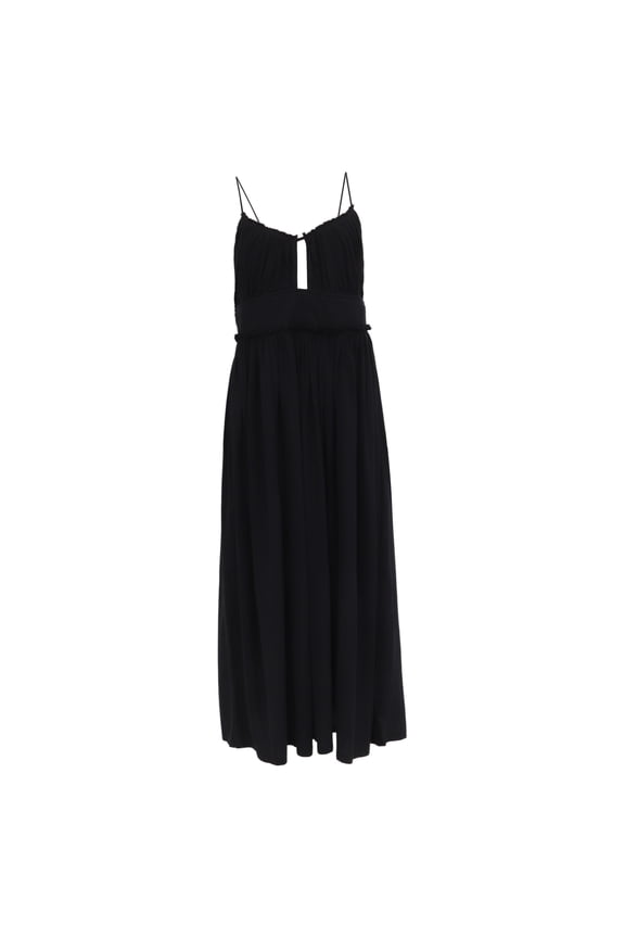 Pre-Owned Ulla Johnson Freya Cut Out Accent Midi Dress in Black Cotton