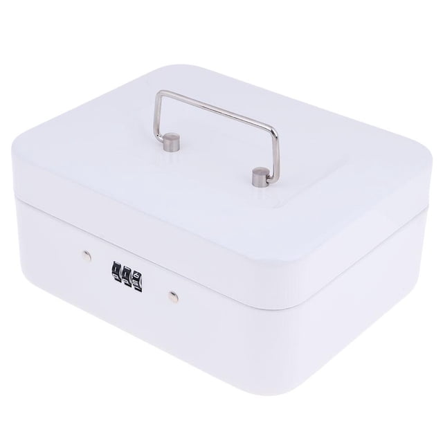 MERIGLARE Password Locking Piggy Bank Money Bills Storage Case Box White