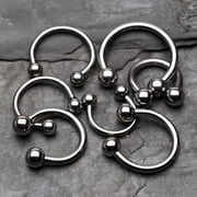 Implant Grade Titanium Internally Threaded Horseshoe Barbell
