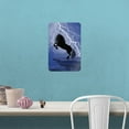 thumbnail image 2 of Black Friesian Horse Rearing Up in Storm Home Business Office Sign, 2 of 3