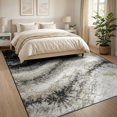 thumbnail image 3 of ODIKA Gradient Flow Diagonal Movement Veined Fuzzy Smalltan Foldable Easy Care for King Size Bedroom, Master Suite, Under Bed, 3 of 7