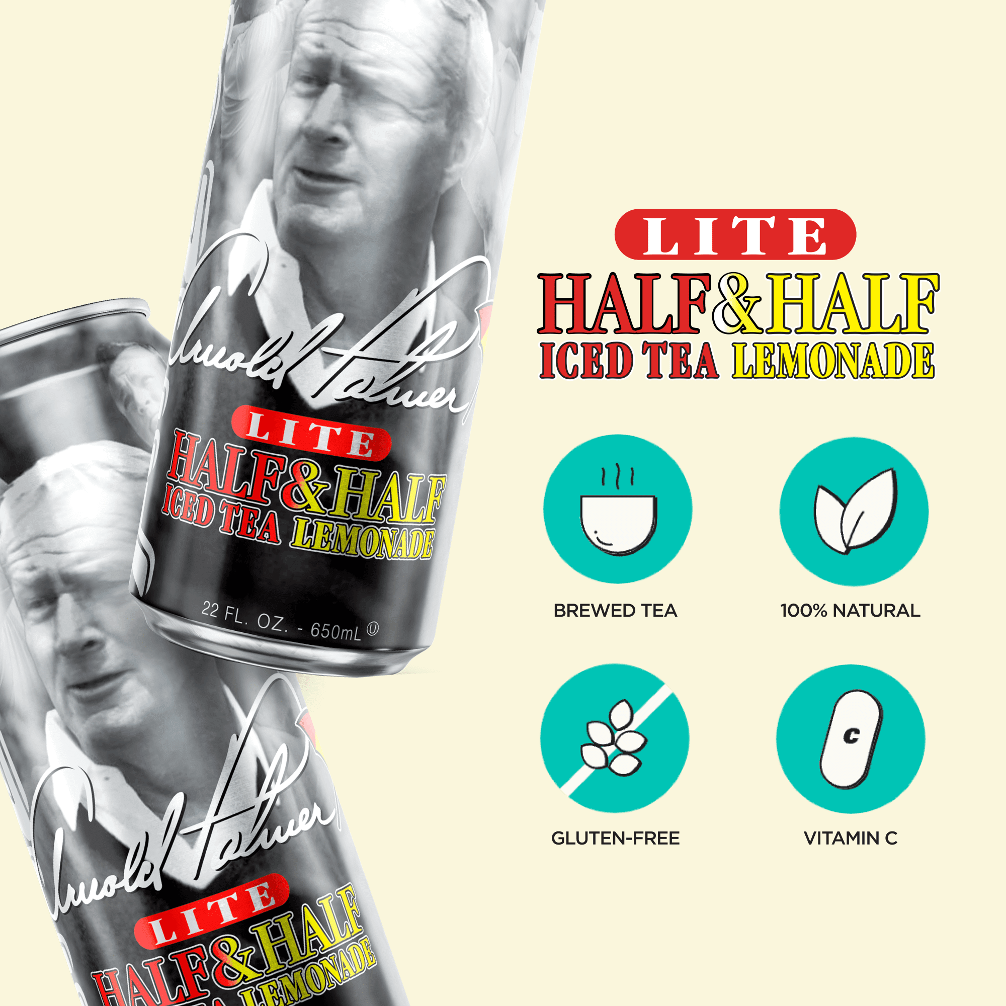 Arizona Lite Arnold Palmer Half & Half Iced Tea & Lemonade, 22Fl. oz.