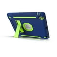 thumbnail image 6 of Allytech Silicone Case for iPad 4 / iPad 3/ iPad 2, Three Layers Silicone+PC Heavy Duty Defender Kickstand Feature Shockproof Case Cover for Apple iPad 2nd/3rd/4th Generation, Darkblue+Mint, 6 of 10