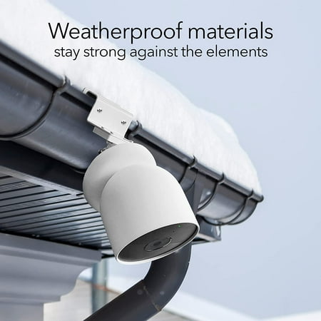 Wasserstein - Gutter Mount for Google Nest Cam (Battery) - White