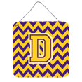 thumbnail image 1 of "Treasures Chevron Purple and Gold Letter D Wall or Door Hanging Prints CJ1041-DDS66, 6"" H x 6"" W" Caroline's Treasures CJ1041-DDS66, 1 of 1