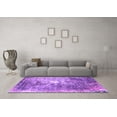 thumbnail image 3 of Ahgly Company Indoor Round Oriental Purple Industrial Area Rugs, 4' Round, 3 of 4