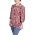 thumbnail image 2 of Petite 3/4 Sleeve Chiffon Blouse, 2 of 4