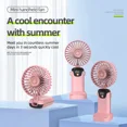 thumbnail image 3 of Mini Hand-Held Portable Folding Summer Fan 5 Speed Cooling Usb Rechargeable Fan, 3 of 6