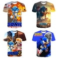 thumbnail image 2 of Sonic The Hedgehog Anime Harajuku 3D Camiseta con impresión digital Camisetas de verano para hombre y mujer Disfraces de cosplay para niños Camisetas Tops, 2 of 5