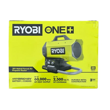 RYOBI ONE  18-Volt Cordless Hybrid Forced Air Propane Heater (Tool Only)