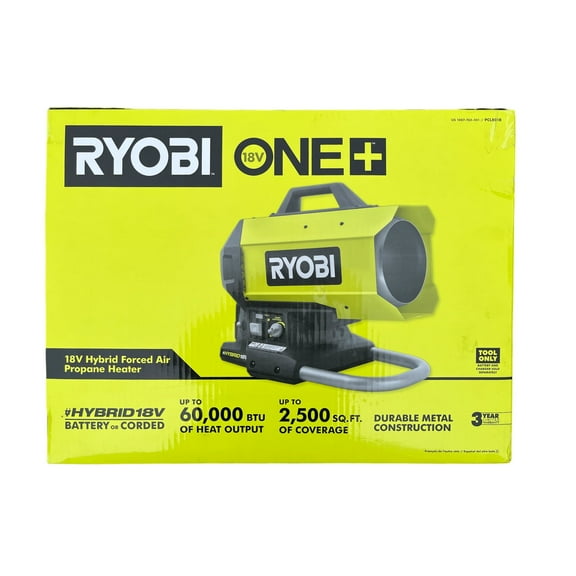 RYOBI ONE  18-Volt Cordless Hybrid Forced Air Propane Heater (Tool Only)