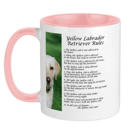 

CafePress - Yellow Lab Rules Mug - Ceramic Coffee Tea Novelty Mug Cup 11 oz