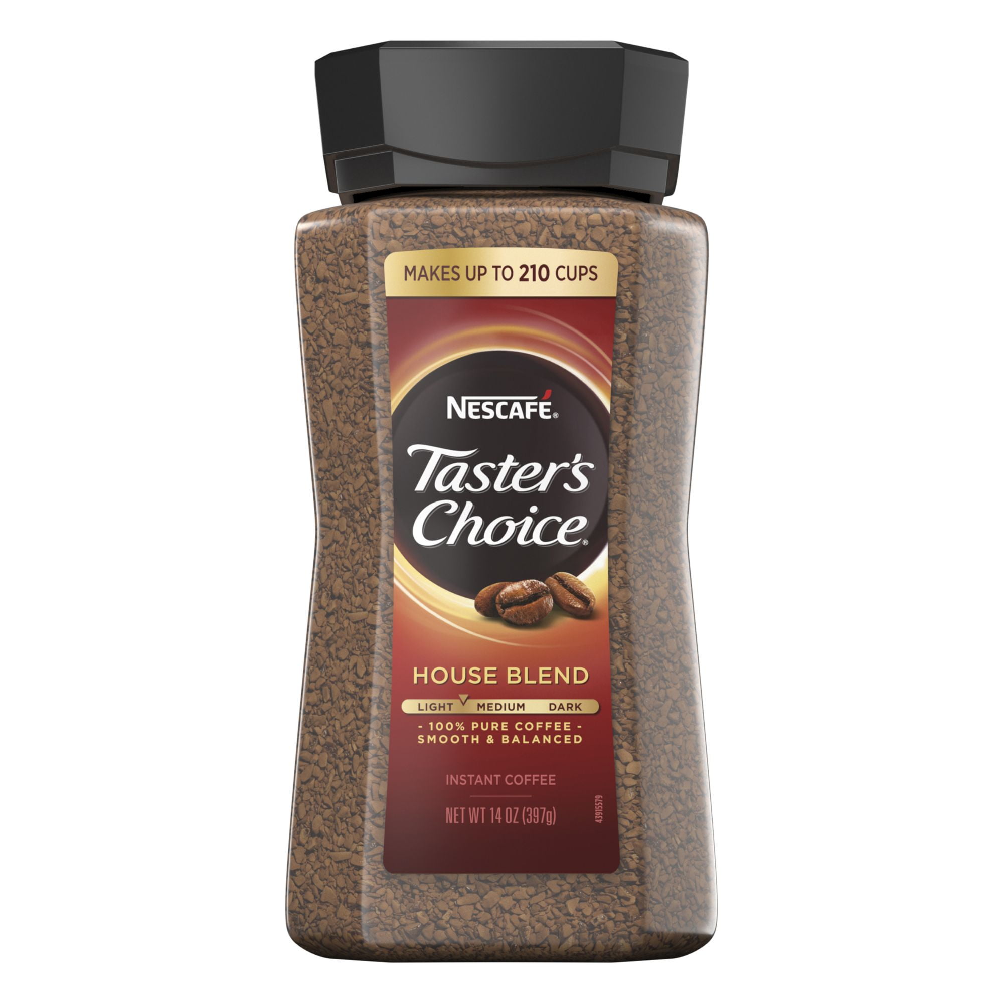 Branded Nescafe Tasters Choice House Blend, Instant Coffee, Caffeinated