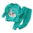 thumbnail image 3 of Fesfesfes Toddler Outfit Kids Tops and Pants Sets Boys N Girls Printed Snow Print Long Sleeved Home Wear Clothes Suit 6-12 Months, 3 of 4