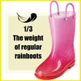 thumbnail image 6 of Puddle Play Kids PVC Glitter Rain Boots - Easy On Handles - For Girls and Boys, Lightweight, Sparkly, Toddler 6 (Pink/Red), 6 of 7