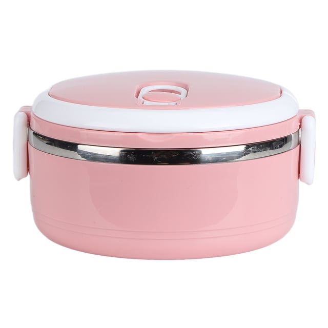 Cergrey Boîte à Lunch Thermique en Acier Inoxydable, Boîte à Lunch Thermique Empilable pour Aliments Chauds, Boîte Isolée, Boîte à Lunch Ronde en Acier Inoxydable 304, Contenants Alimentaires Scellés, Boîte à Lunch Thermique Isolée
