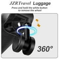 "JZRTravel 20"" Carry On Hardside Roller Travel Case TSA Lock - Black