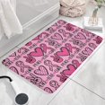 thumbnail image 3 of Pink Breast Cancer and Love Flannel Non Slip Door Rugs,Washable Door Mats Indoor,Decorative Door Mats,Dirt-Resistant and Absorbent Doormat for Entrance,Bedroom,Kitchen,Bathroom,23.5x16in(60x40cm), 3 of 5
