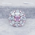 thumbnail image 6 of Naierhg Women Jewelry Fashion Charming Flower Cubic Zirconia Engagement Wedding Ring Pink, 6 of 7