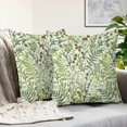 thumbnail image 2 of Green Plant Throw Pillow Covers 18x18 Inch Set of 2 Sage Green Botanical Leaf Pillow Covers Vintage Floral Cushion Cover Farmhouse Waterproof Decor for Living Room Bedroom Sofa Patio Outdoor, 2 of 6