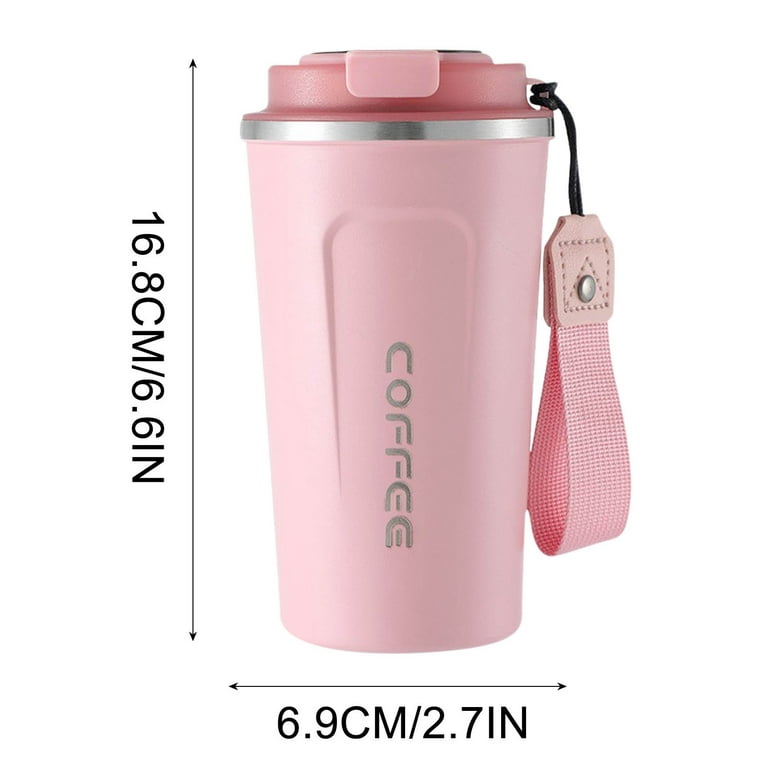 1pc Intelligent Temperature-measuring Stainless Steel Coffee Cup Double  Layers Vacuum Insulated Mug For Office/ Car Drinking, Stainless Steel  Vacuum Insulated Leak-proof Glass Bottom Coffee Travel Mug With Lid, Keeps  Hot & Cold