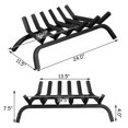 thumbnail image 2 of Gymax 24'' Iron Fireplace Log Grate 3/4'' Heavy Duty Steel Firewood Burning Rack, 2 of 10