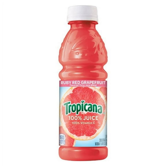 Tropicana Ruby Red Grapefruit Juice 10 oz Plastic Bottles - Pack of 24