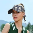 thumbnail image 5 of Daiia Lilies Flowers Pattern Sport Sun Visor Hats Visor Cap Adjustable Empty Top Baseball Cap Cotton Ball Caps for Women and Men, 5 of 7