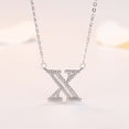 thumbnail image 2 of HHBEAUTY 14K Silver Plated Cubic Zirconia Initial Necklace, Letter Dainty Necklaces for Women, Initial Pendant Necklace Tiny Letter Name Necklaces, Gift for Momen & Mom, 2 of 4