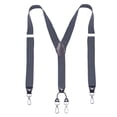 thumbnail image 2 of SGFCWSX Men's X-Back Suspenders, Elastic 4-Clip Adjustable Formal Casual Gray, 2 of 4
