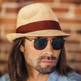 thumbnail image 5 of Panama Jack Premium Fedora Hat - Matte Raffia, Hat Liner, Structured 2" Brim (Large), 5 of 9