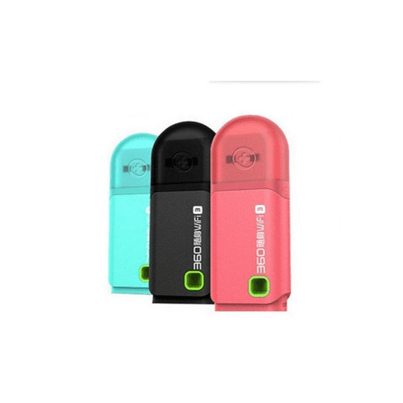 Original 360 WiFi 3 Wireless Wifi Repeater Share PC Hotspot mini usb router (Black)