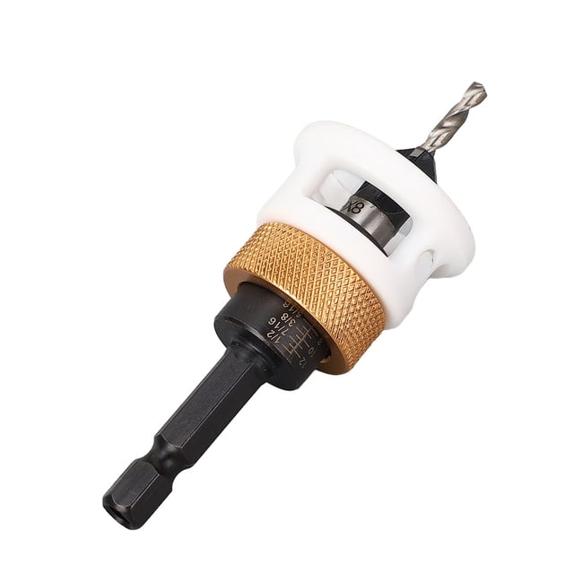 Broca Avellanadora, Broca Avellanadora De 4 Flautas, Profundidad Ajustable De 3,2 X 8 Mm Con Tope Para Taller