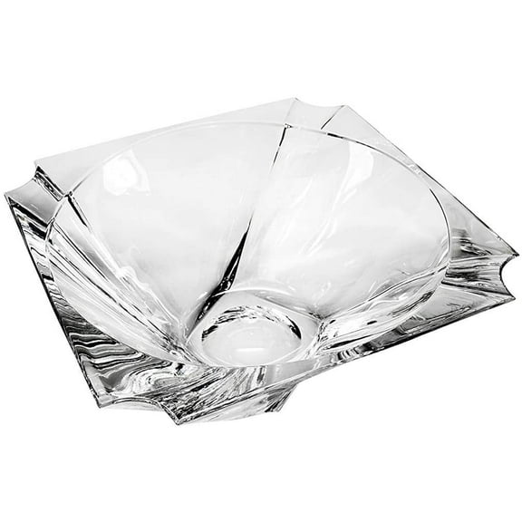 Bohemia Crystal Bowl"Balzac", 10.5" Diameter Decorative Crystal Platter, Elegant Centerpiece Candies Wedding Gift Fruit Bowl