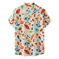 thumbnail image 4 of WXLWZYWL Mens Plus Size Shirts Short Sleeve Button Down Mushroom Printing Shirts Casual Loose Summer Hawaiian Aloha Beach Shirts Tops, 4 of 6