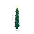 thumbnail image 3 of CofeeMO LED Flameless Taper Candles Battery Operated, Evergreen Christmas Window Candlesticks with 3D Flame Wick, 1 Pack, 3 of 7