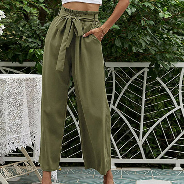 2023 Spring Pregnancy Low Waist Trousers Loose Casual Solid Color