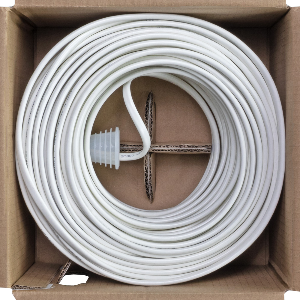 NavePoint 500ft In Wall Audio Speaker Cable Wire CL2 18/2 AWG Gauge 2 Conductor Bulk White