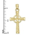 thumbnail image 5 of Golen Fire Solid 14k Gold Celtic Cross Pendant - Crucifix Jewelry Gifts for Men and Women, 5 of 6